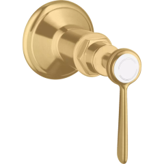 Запорный вентиль Axor Montreux, с рычаговой рукояткой, скрытого монтажа, с рычаговой рукояткой, шлифованное золото арт. 16872250