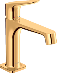 Смеситель для раковины Axor Citterio M, однорычажный, 100, с не запираемым сливным набором, полированное золото арт. 34017990