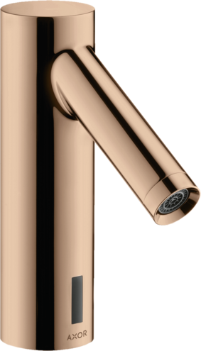 Купить купить смеситель для раковины axor starck, электронный, без регулировки температуры, питание от батареек, полированное красное золото арт. 10106300