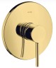 Купить купить смеситель для душа axor starck, однорычажный, скрытого монтажа, с плоской рычаговой рукояткой, полированное золото арт. 10614990