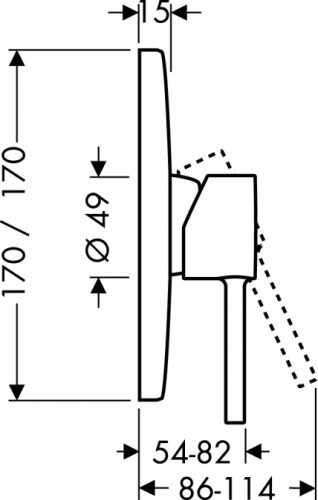 Купить купить смеситель для душа axor starck x для скрытого монтажа, хром арт. 10645000