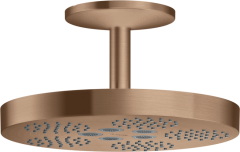 Верхний душ Axor One 280 1jet с потолочным подсоединением, шлифованное красное золото арт. 48493310