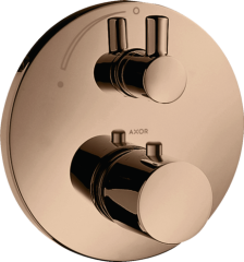 Термостат AXOR Uno с запорным вентилем, полированное красное золото арт. 38700300