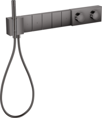 Модуль термостата AXOR Edge 680/100 для 5 потребителей скрытого монтажа, полированный черный, хром арт. 46730330