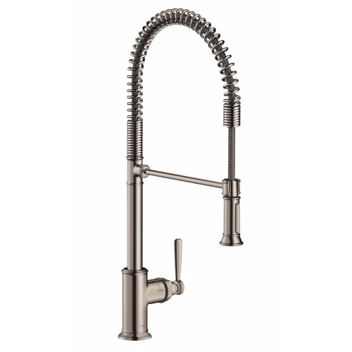 Купить купить смеситель для кухни axor montreux 210, semi-pro, однорычажный, шлифованный никель арт. 16582820