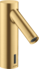 Смеситель для раковины Axor Starck, электронный, без регулировки температуры, питание от батареек, шлифованное золото арт. 10106250