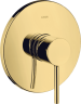 Купить купить смеситель для душа axor starck, однорычажный, скрытого монтажа, с круглой рычаговой рукояткой, полированное золото арт. 10616990