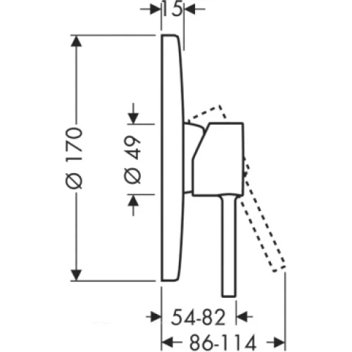 Купить купить смеситель для душа axor starck, однорычажный, скрытого монтажа, с круглой рычаговой рукояткой, полированное золото арт. 10616990