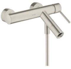 Смеситель для ванны Axor Starck, однорычажный, внешнего монтажа, с плоской рычаговой рукояткой, сталь арт. 10465800