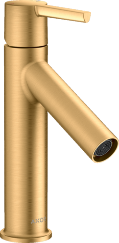 Купить купить смеситель для раковины axor starck 100, однорычажный, с рычаговой рукояткой, с не запираемым сливным набором, шлифованная медь арт. 10003950
