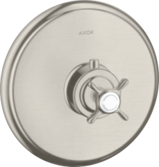 Термостат Axor Montreux Ecostat E, скрытого монтажа, с крестообразной рукояткой, сталь арт. 16810800
