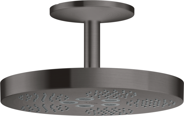 Купить купить верхний душ axor one 280 1jet с потолочным подсоединением, шлифованный черный, хром арт. 48493340