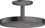 Купить купить верхний душ axor one 280 1jet с потолочным подсоединением, шлифованный черный, хром арт. 48493340