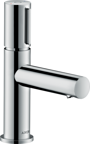 Купить купить смеситель для раковины axor uno select 80, с незапираемым сливным набором, шлифованный черный, хром арт. 45015340