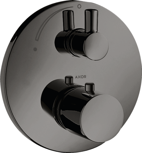 Купить купить термостат axor uno с запорным вентилем, полированный черный, хром арт. 38700330