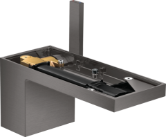 Смеситель для раковины AXOR MyEdition 70 со сливным клапаном Push-Open без панели, матовый черный, хром арт. 47012340