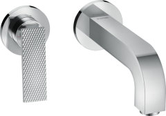 Смеситель для раковины настенный AXOR Citterio 220 мм, с рычаговой рукояткой - с текстурой, хром арт. 39181000