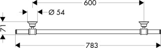 Купить купить полотенцедержатель axor montreux 600 мм полированный никель арт. 42060830