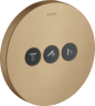 Купить купить вентиль axor showerselect для 3 потребителей, круглый, см, шлифованная бронза арт. 36727140