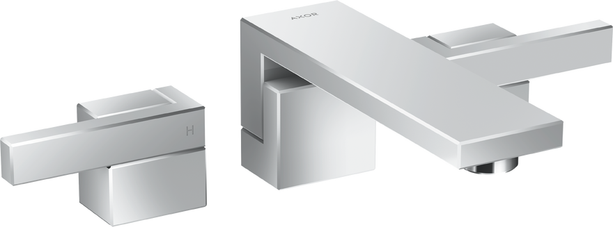 Купить купить смеситель для раковины axor edge на 3 отверстия, скрытого монтажа, с изливом 190 мм, хром арт. 46060000