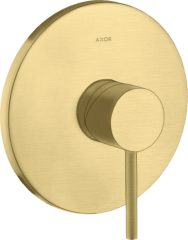 Смеситель для душа Axor Starck, однорычажный, скрытого монтажа, с круглой рычаговой рукояткой, шлифованная медь арт. 10616950