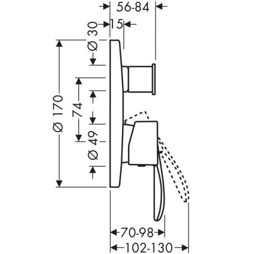 Купить купить смеситель для ванны axor starck classic для скрытого монтажа, хром арт. 10415000