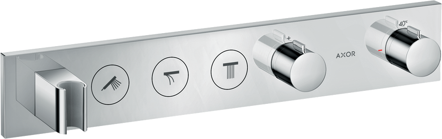 Купить купить термостат axor showersolutions select 530/90, для 3 потребителей, скрытого монтажа, хром арт. 18356000