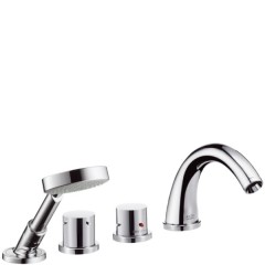 Смеситель для ванны AXOR Starck с термостатом на 4 отверстия монтаж на плитку 1/2, хром арт. 10466000