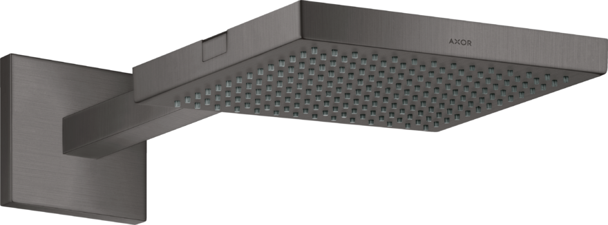 Купить купить верхний душ axor showersolutions 240/240 1jet, с держателем, шлифованный черный, хром арт. 10925340
