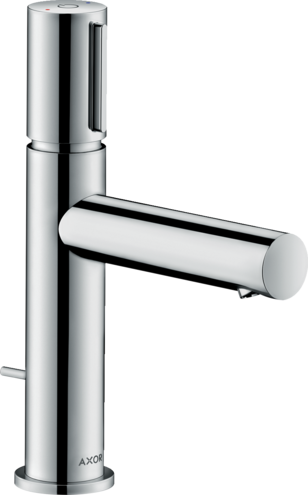 Купить купить смеситель для раковины axor uno select 110, с незапираемым сливным набором, шлифованный черный, хром арт. 45010340