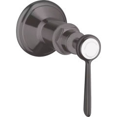 Запорный вентиль Axor Montreux, с рычаговой рукояткой, скрытого монтажа, с рычаговой рукояткой, матовый черный, хром арт. 16872340