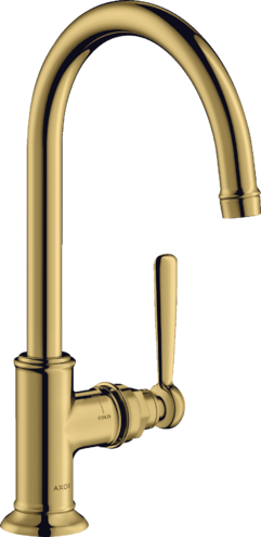 Купить купить смеситель для раковины axor montreux 210, однорычажный, с рычаговой рукояткой, с не запираемым сливным набором, полированное золото арт. 16518990