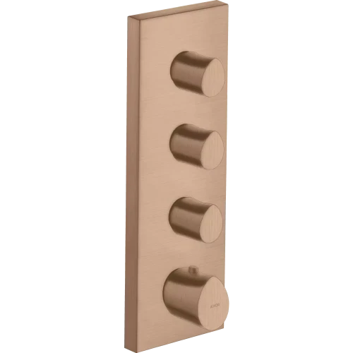 Купить купить модуль термостата axor starck organic, 360/120, скрытого монтажа, шлифованное красное золото арт. 12717310
