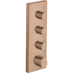 Модуль термостата Axor Starck Organic, 360/120, скрытого монтажа, шлифованное красное золото арт. 12717310