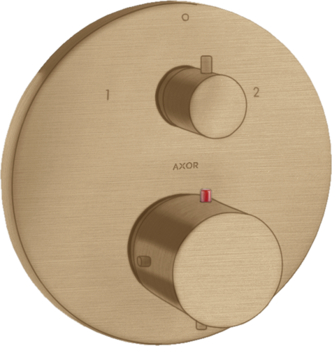 Купить купить термостат с запорным/переключающим вентилем axor starck, шлифованная бронза арт. 10720140