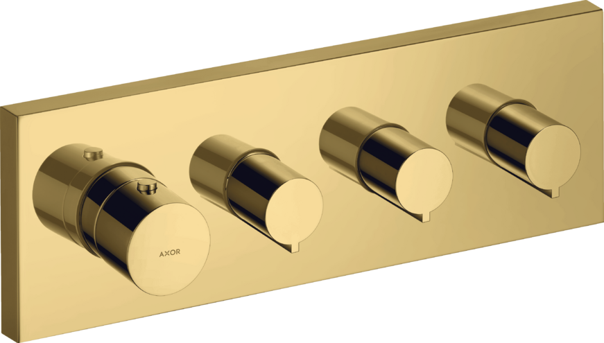 Купить купить модуль термостата axor showersolutions 360/120, для 3 потребителей, скрытого монтажа, полированное золото арт. 10751990