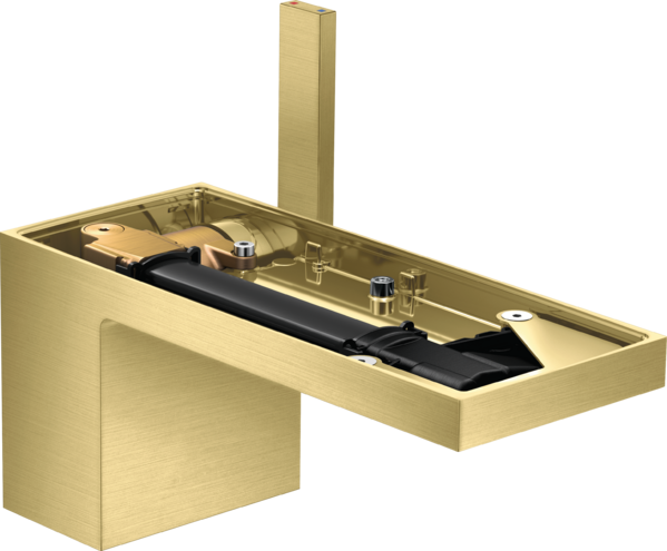 Купить купить смеситель для раковины axor myedition 70 со сливным клапаном push-open без панели, матовая латунь арт. 47012950