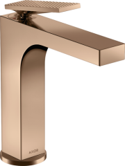 Смеситель для гостевой раковины AXOR Citterio 160 с рычаговой рукояткой - с текстурой, полированное красное золото арт. 39071300