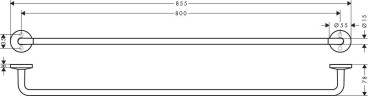 Купить купить полотенцесушитель 800 мм axor universal circular, полированное золото арт. 42880990