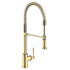 Смеситель для кухни Axor Montreux 210, Semi-Pro, однорычажный, полированное золото арт. 16582990