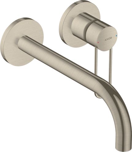 Купить купить смеситель для раковины axor uno однорычажный, настенный, шлифованный никель арт. 38122820