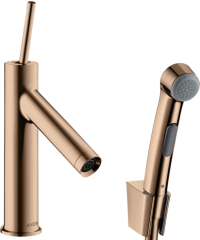 Смеситель для раковины и набор для биде Axor Starck 90, полированное красное золото арт. 10300300