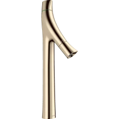 Смеситель для раковины Axor Starck Organic 240, с двумя рукоятками, для накладной раковины, с не запираемым сливным набором, полированный никель арт. 12013830