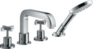 Купить купить смеситель axor citterio на край ванны на 4 отверстия с крестообразными рукоятками, хром арт. 39445000