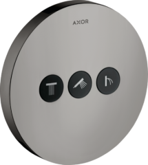 Вентиль AXOR ShowerSelect для 3 потребителей, круглый, СМ, полированный черный, хром арт. 36727330