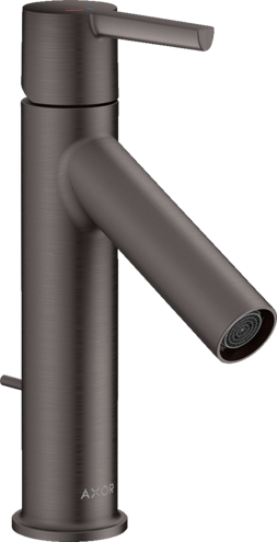 Купить купить смеситель для раковины axor starck 100, однорычажный, с рычаговой рукояткой, со сливным гарнитуром, шлифованный черный, хром арт. 10007340