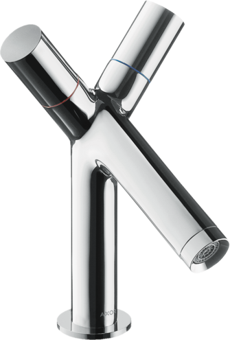 Купить купить смеситель axor starck organic для раковины с высотой излива 80 мм с двумя рукоятками со сливным гарнитуром, хром арт. 10030000