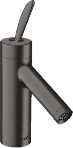 Купить купить смеситель для раковины axor starck 70, однорычажный, со сливным гарнитуром, шлифованный черный, хром арт. 10010340