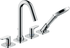 Смеситель на край ванны AXOR Citterio M на 4 отверстия с рычаговыми рукоятками, хром арт. 34444000
