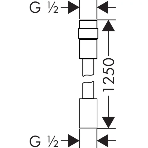Купить купить душевой шланг axor металлический, с регулировкой напора воды, 1,25 м, полированная медь арт. 28127930